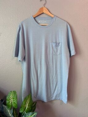 Travis Mathew Pale Blue Short-Sleeve Pocket Tee